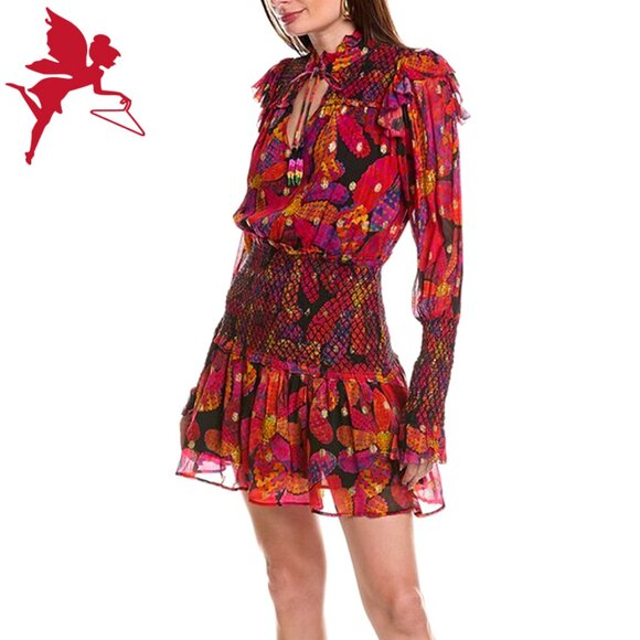 FARM Rio Dresses & Skirts - FARM RIO Daisy Smocked Ruffle Mini Dress